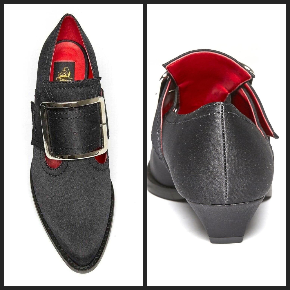 Von D Coven Silver Buckle Shoes Size8 NWT